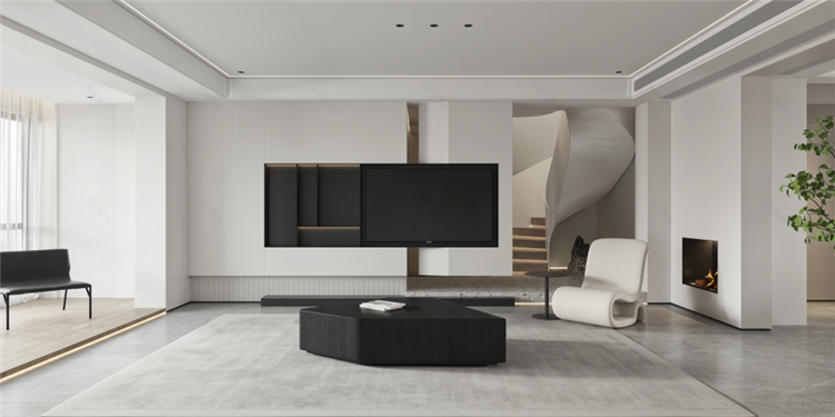 洛陽室內裝修設計公司,極簡風客廳裝修案例