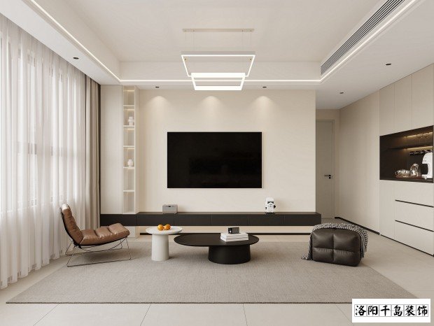 洛陽河風(fēng)雅敘現(xiàn)代簡約風(fēng)裝修案例